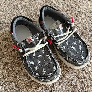 Hey Dude Wally Youth Shark Slip On Shoes